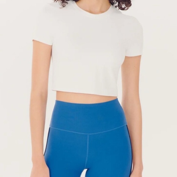 Splits59 Crisp White Crop Tee - Picture 1 of 8